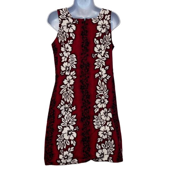 Vintage Royal Creations Hawaii Muumuu Dress Womens L Red Mumu Floral Hawaiian - Picture 6 of 10